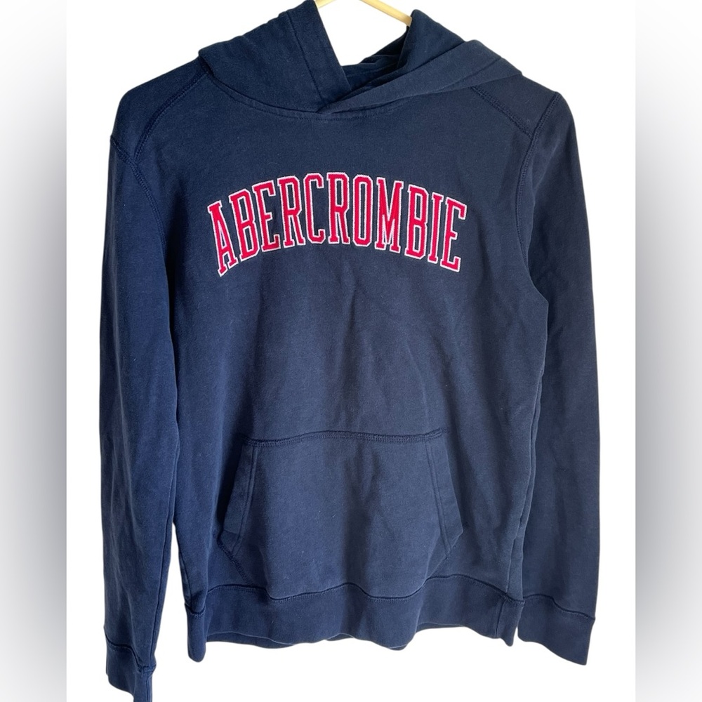 Abercrombie Kids Navy Hoodie Boys Size 15-16 GUC